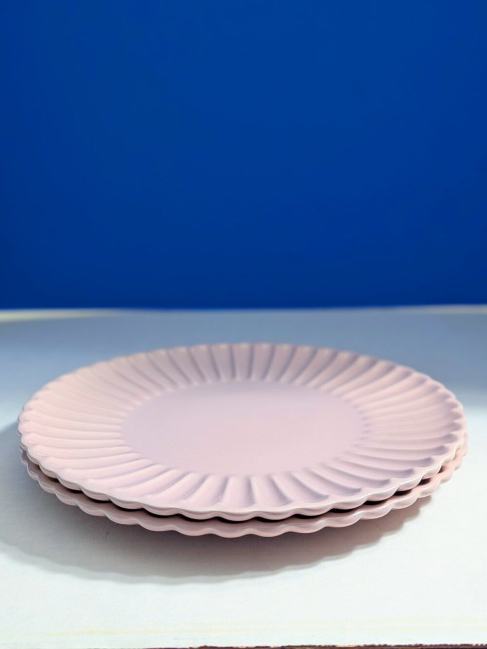 *SET OF 2* H&M Pink Stoneware 10 3/4" Dinner Plates